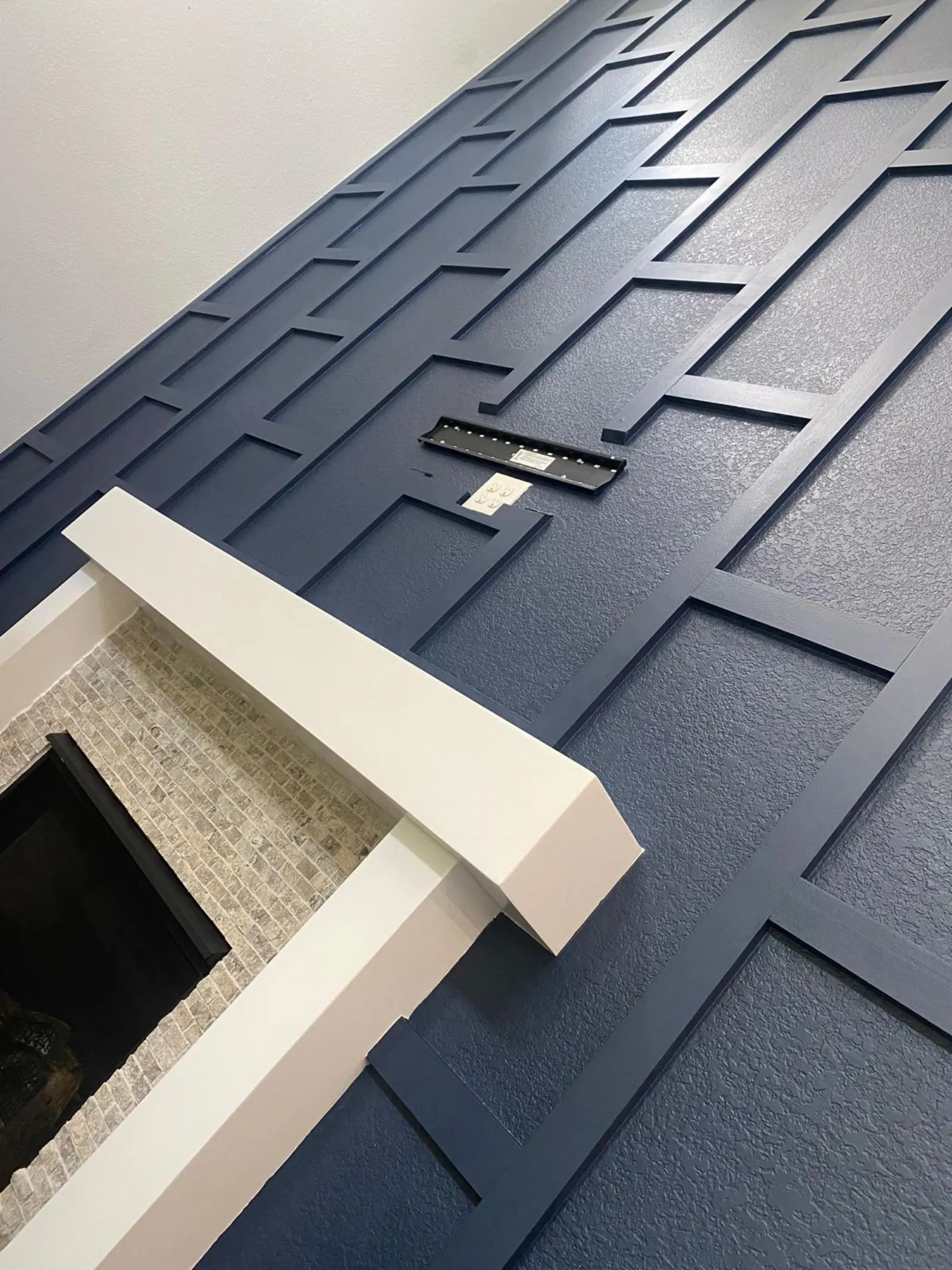 Custom Geometric Accent Wall Installation – Katy TX | NG Pro Services